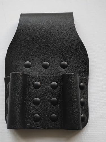 BLACK Leather DOUBLE Spanner Frog/Pocket/Pouch BBI for Scaffolding Tool Belt
