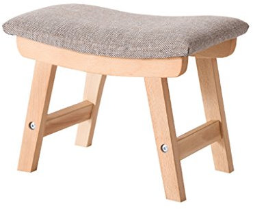 Ändern Schuh Hocker Fuß Hocker Gepolsterte Fußstütze Holz Retro Ottomane Staubdicht Flur Stuhl Bank Tischwäsche Stoff Sitzkissen für Wohnzimmer verfügbar Grau Heavy Duty 38x24x29cm