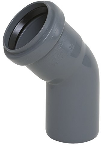 MKK - 19576-005 - HT Bogen 45° PP DN 32-110 Formteil Winkelstück Abwasserrohr grau DN 110