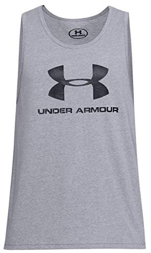 Under Armour Herren Sportstyle Logo Tank Top, grau (Steel Light Heather), 3XL