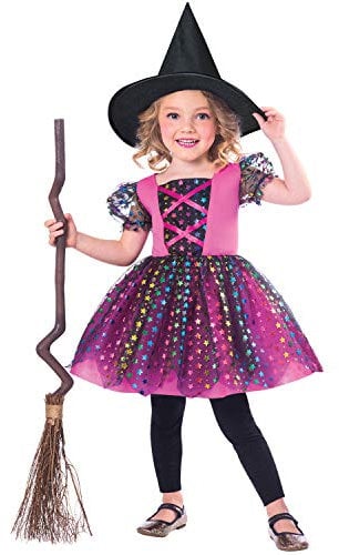 amscan 9903404 Child Girls Rainbow Witch Jumpsuit Boys Halloween Fancy Dress Costume Age: 1-2 Years
