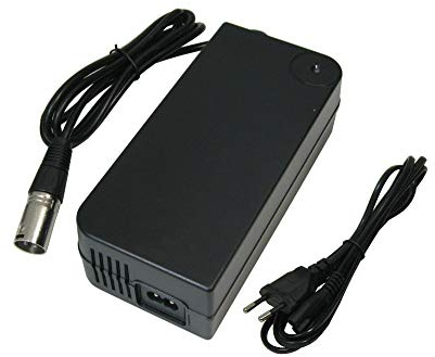 Trade-Shop Schnell-Ladegerät Netzteil Ladekabel 42V 3A für 36V Akkus mit 18,5mm x 15,5mm 3pin XLR Anschluss Stecker für E-Bike Elektrofahrrad Pedelec Elektro Fahrrad Akkus zum Aufladen
