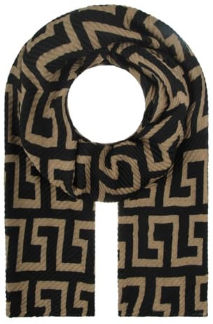 Majea Halstücher Damen Tuch Kopftuch Halstuch Schal Damen-Schal Tücher Stola (880033) (braun 21)