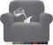 Granbest Stretch Wasserdicht Sofabezug 1 Stück Sofahusse Spandex Jacquard Elastische Couchbezug mit Anti-Rutsch-Schaumstoffe (1 Sitzer, Hellgrau)
