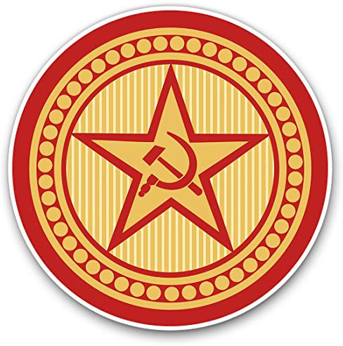 Vinyl-Aufkleber, 10 cm, kommunistische Symbolik, Kommunismus, Aufkleber für Laptops, Tablets, Gepäck, Scrapbooking, Kühlschränke, 7142, 2 Stück
