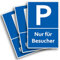 3x Schilder Nur für Besucher 20 x 30 cm aus stabiler PVC Hartschaumplatte 3mm Parkplatzschild Schild Gäste mit UV-Schutz von STROBO