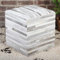 Patchwork Fell-Hocker Liem weiß grau 45x45x48 cm (B/T/H) aus echtem Fell & Holz Sitzhocker quadratisch echt Ledersitzkissen Pouf modern edel Echtleder Polsterhocker HH5606