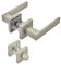 Türdrücker CUBE Edelstahloptik matt für Bad/WC Türen 120 x 22 mm Vierkant 8 x 8 mm Rosettengarnitur Türbeschlag von SOTECH