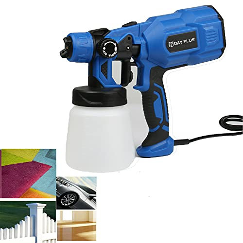Elektrische Farbsprühsystem 550W, Farbspritzpistole 800mL/min, Wandfarbe Lackierpistole mit 3 Sprühmustern, Elektrisches Farbspritzpistole Behälter 800 ml, für Lacke & Lasuren im Innen- & Außenbereich