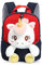Kleiner Kinderrucksack,Abnehmbarer Plüsch Puppe Kindergartenrucksack,Einhorn Kindergarten Rucksack Kindertasche für 2-5 Jährige Kindergarten Junge und Mädchen (Blau mit Rot)