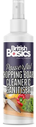 BritishBasics Chopping Board Cleaner and Sanitiser | Removes Dirt, Grime and Food Residue 250ml, Clear