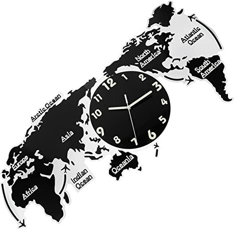 1stk Dekorative Wanduhr Stille Wanduhr Geführte Digitale Wanduhr Moderne Wanduhren Wanduhr Weltkarte Wanduhr Groß Leuchtende Wanduhr Neuheit Wanduhr Blumendekor Altmodisch Diode 3D