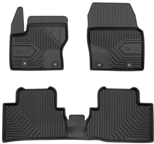 MOTOS Gummimatten Auto Fussmatte passend für Ford Grand C-Max 2010-2019 25,5 cm zwischen den Mattensteckern Verbessern Sie Ihren Reisekomfort mit Antirutschmatte Auto No.77 - Allwetter fußmatten Auto,