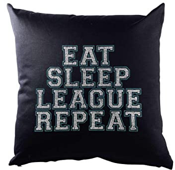 Urban Backwoods Eat Sleep League Repeat Kissen Dekokissen
