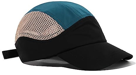 CLAPE Atmungsaktiv Run Cap Sommer Mesh Cap 5 Panel Basecap Herren Kurzer Schirm Sommer Cycling Cap UV-Schutz Sport Cappy Sun Cap