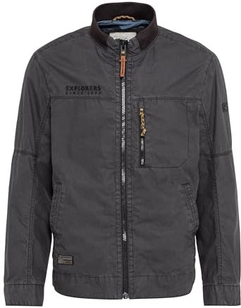 camel active Herren Leichter Blouson aus Baumwolle im Washed Look Schwarz, menswear-54