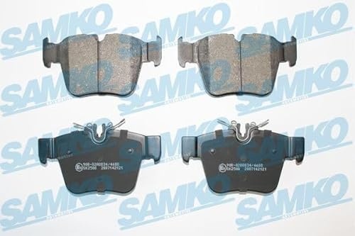 SAMKO 5SP2121 Bremsbelagsatz Bremsbeläge Hinten Kompatibel mit MERCEDES-BENZ C-Klasse T-modell S205