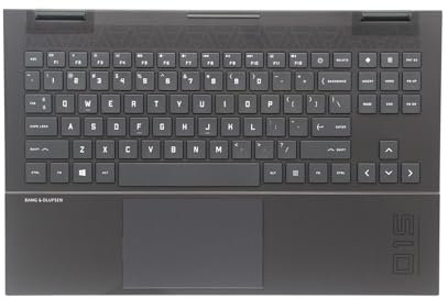 eseegoo Ersatzhandauflage für HP OMEN 15-EK 15-EN 15-EN0013dx Obergehäuse mit RGB-Hintergrundbeleuchtung Tastatur M00667-001