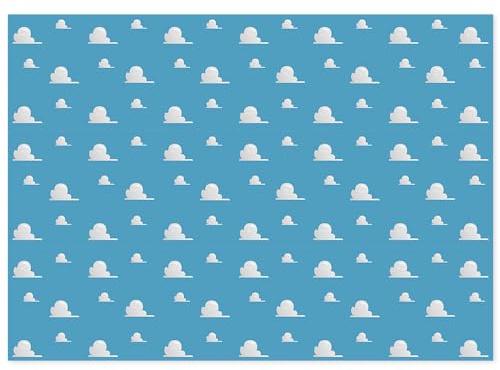 7x5ft Cartoon Photography Backdrop Kids Birthday Party Decoration White Clouds and Blue Sky Photo Background Photo Studio Props