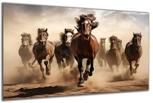 DARO Design - Wand-Bild auf 6mm HDF 70x50 cm Pferde galopieren - Wand-Deko Bilder Geschenk