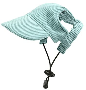 Colcolo Hunde-Schirmmütze, Haustier-Sporthut und Verstellbarer Riemen, Sommer-Reisehut, modische Hunde-Sonnenhut, Haustier-Outdoor-Kappen für kleine Hunde, Grün XS