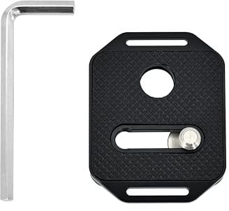 RETO Quick Release Plate TPM-01 with 1/4-20 Screw - QD System and Arca Swiss System Compatible, Applicable for KODAK Camera Strap and Camera Strap with QD Sling Swivel, Side Strap Hole Available