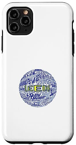 iPhone 11 Pro Max Leeds United blue typography football Case