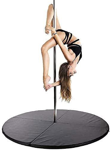 Tapis de pole dance 150 cm rond pliable portable pour débutant, exercice de fitness, gymnastique, strip-teaseuse, tapis de protection de sécurité