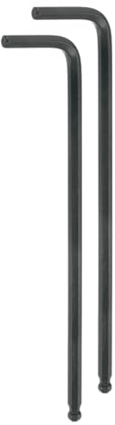 QUARKZMAN 2 PCS Sechskantschlüssel Set mit Kugelkopf 5mm L-Form Extra langer Arm Sechskantschlüssel aus Chrom-Vanadium-Stahl Reparaturwerkzeug für Heimreparaturen Schwarz