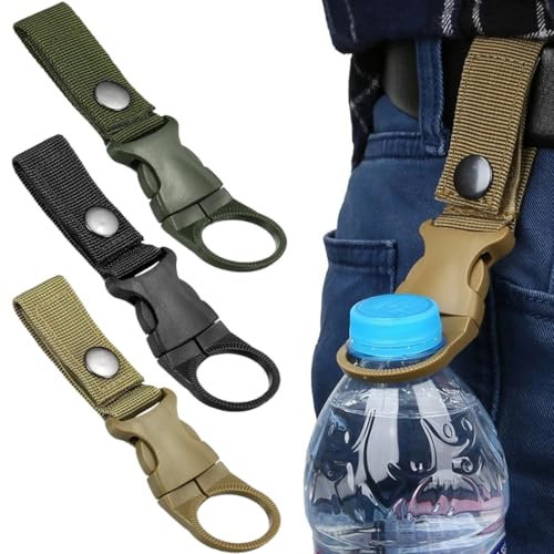 OIGWBPH Soporte para Botella de Agua con Clip,Clip para Cinturón,Gancho de Mosquetón