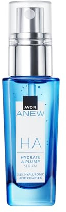 Avon Anew HA Hydrate & Plump Serum 30ml, Infused With a High Concentration of Hyaluronic Acid Complex, Reduces the Look of Fine Lines, Co-created by Dermatologists and Scientists, Cruelty Free