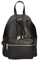 Gave Lux Damenhandtasche aus echtem Dollar-Leder. Handwerkliches Produkt. Hergestellt in Italien GLX220610523FBG Schwarz 37,5x30x16 cm