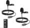 NEEWER Mini USB C Lavalier Microphone 2 Pack Compatible with iPhone 16 15 Pro Max Android Phone Tablet PC, Clip On Omnidirectional Condenser Lapel Mic with 2m/6.6ft Cable