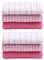 Gestreiftes Baumwoll-Geschirrtuch, saugfähiges Geschirrtuch, faules Haushalts-Geschirrtuch Reinigungstücher Alkohol (Pink, One Size)