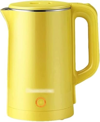 YIHANSS Electric Kettles Electric Kettle 1500w Cold Touch Water Boiler Stainless Steel Interior Hot Water Boiler Cordless Base Led Indicator Light ease of use, Yellow - Insulation