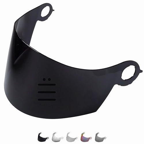 Everalo Visiera Compatibile con Suomy Apex - Extreme - Spec 1r - Excel - Visiera Suomy Extreme Casco Compatibile (Fume' Scuro)