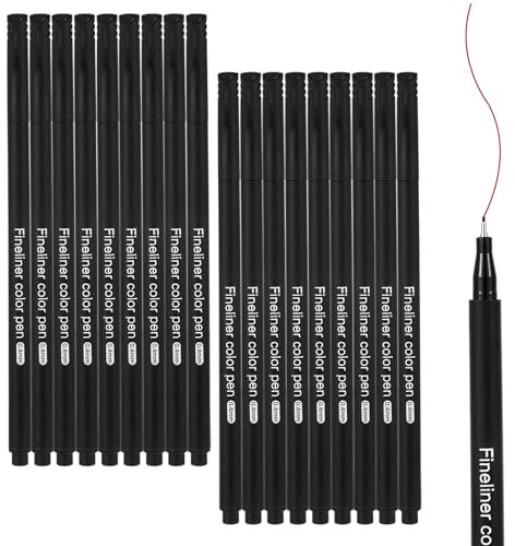 Gelstifte, 18 Stück 0,4 Mm Gelstifte Schwarz, Schulsachen, Fineliner Set, High-End-Serie Stifte, Glatter Gel Kugelschreiber Für Schreiben, Ball Pen, Rollerball Pen, Tagebuch Und Notizen Notizen