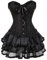 Damen Korsett, Corsagentop Damen, Top Gothic Burlesque Schnüren Bustier Schwarz-Damen Große Größen Schnürt Sich Corsage Korsett Vollbrust Burlesque Outfit Damen Korsett Oberteil
