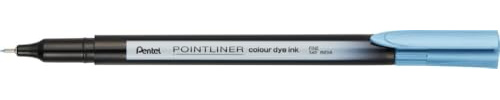 Pentel Pointliner colour S40 Fineliner - dye ink, 0.4 mm, meeresblau (12 Stück)
