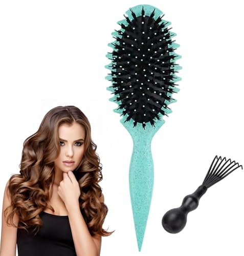 jatimdotin Spazzola per capelli ricci Bounce Curl Brush, spazzola multifunzionale per riccioli, spazzola per capelli progettata per metodo curly per ridurre la trazione e la separazione dei ricci