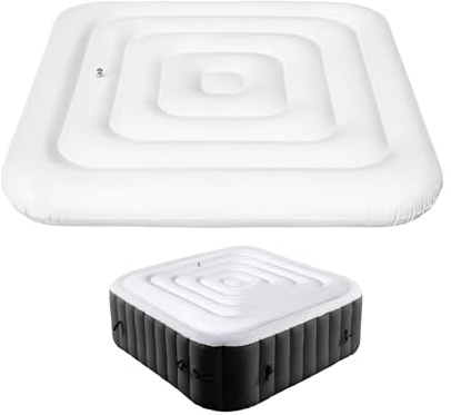 Couvercle De Spa Gonflable,Couverture De Spa Carrée De 130 Cm | Couvertures De Spa Haut De Gamme À Économie D'énergie | Couvercle De Spa Gonflable avec Poignées | Protégez Votre Spa