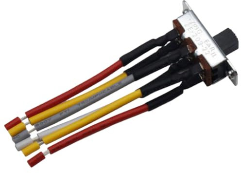 E-209-22 interruptor basculante de 6 pines con cable, sustituye al SL13B para ventiladores de techo, 3 A 250 V CA / 6 A 125 V CA, doble polo, interruptor de transferencia deslizante (1 unidad)
