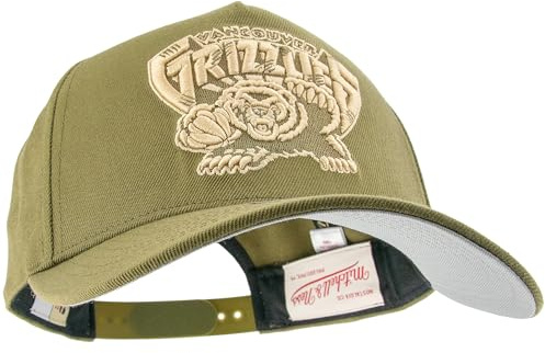 Mitchell & Ness NBA Fashion Basic Pro Snapback Basecap, Olive, Weiß, verstellbar, Herren, Frauen, Kinder, Unisex, Frühling, Sommer, Herbst, Winter