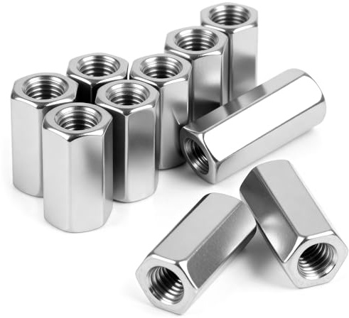 qjuwhua Tuercas Largas M5×20mm Inoxidable 304 Hexagonales 8 Unidades | Tuercas de Unión Manguitos Roscados Manguitos Tuercas Extensión para Equipos Domésticos y de Oficina Tornillos Montaje