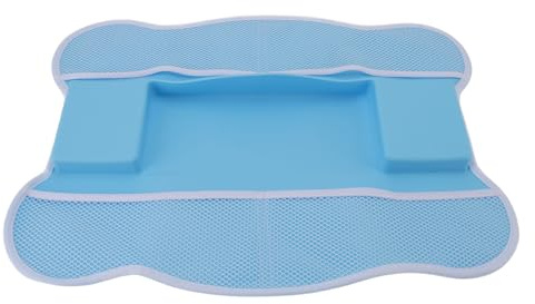 EIMSOAH Soft and Sturdy Bathtub Splash Guard Play Shelf Area for Toddlers, Double Sided Mesh Pockets, Suction Cup Design Toy Tray, 1 Unit Splash Proof Bathtub Water Guard Shelf