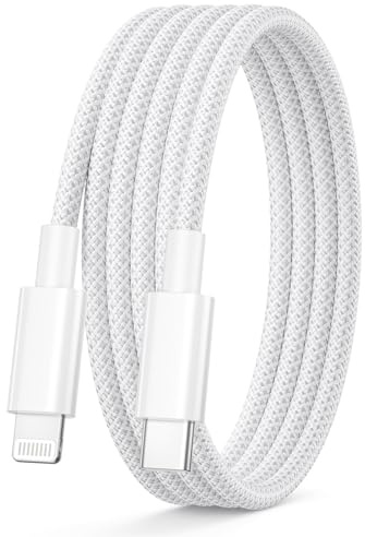 Cable iPhone Carga Rapida 1M [MFi Certificado] Cable Cargador iphone Tipo C | Nylon Cable USB C a Lightning 1M Cabo iphone Charger cable para Apple iPhone 14/13/12 Mini/11 Pro Max/XS/XR/8 Plus/SE, iPad