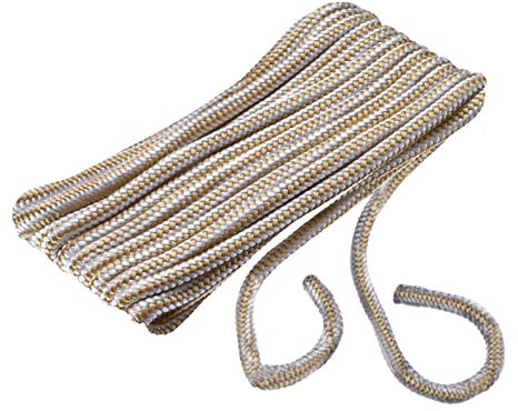 Seachoice Doppelt geflochtene Nylon-Kotflügelschnur, 1/4 Zoll x 1,8 m, Gold/Weiß