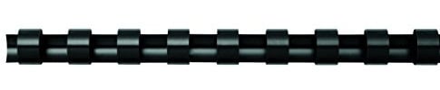 Fellowes Binderücken für Plastikbindung, 38 mm Durchmesser, 21 Ringe, für A4 Dokumente, schwarz, Packung mit 50 Stück
