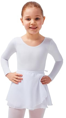 tanzmuster Wickelrock Mädchen Ballett - Emma - (Größe 92-170) aus transparentem Chiffon antistatisch - lockerluftiger Ballettrock zum Binden für Kinder