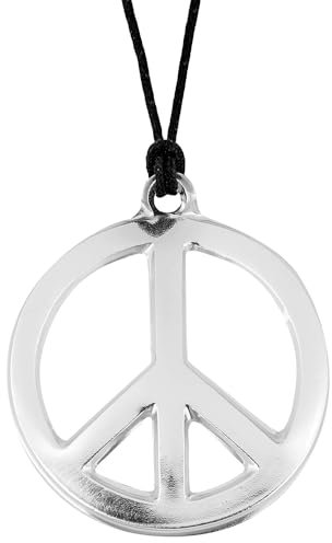 W WIDMANN MILANO Party Fashion 2722H - Hippie Kette, Flower Power, Peace Kette, 70er Jahre, Karneval, Fasching